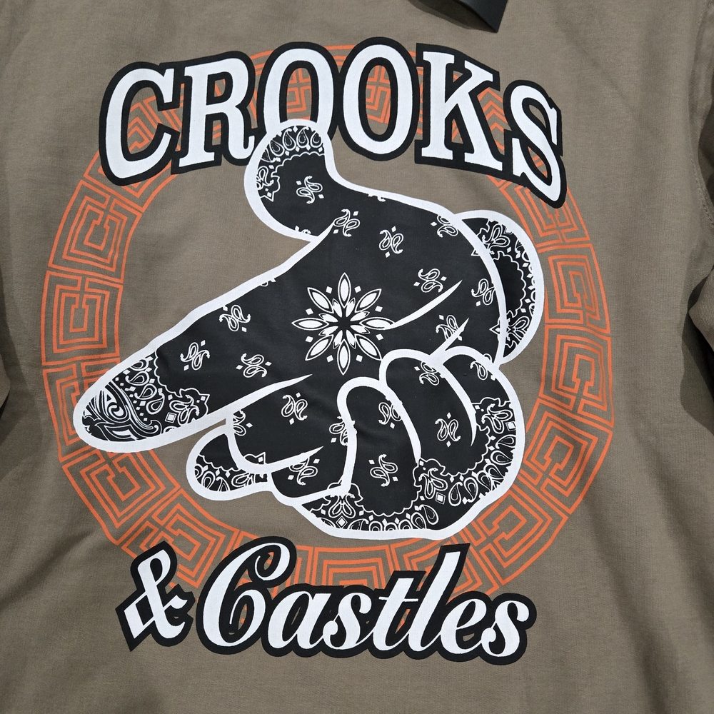 Crooks & Castles Brown Sweatshirt with Orange Accents - Picture 3 of 5
